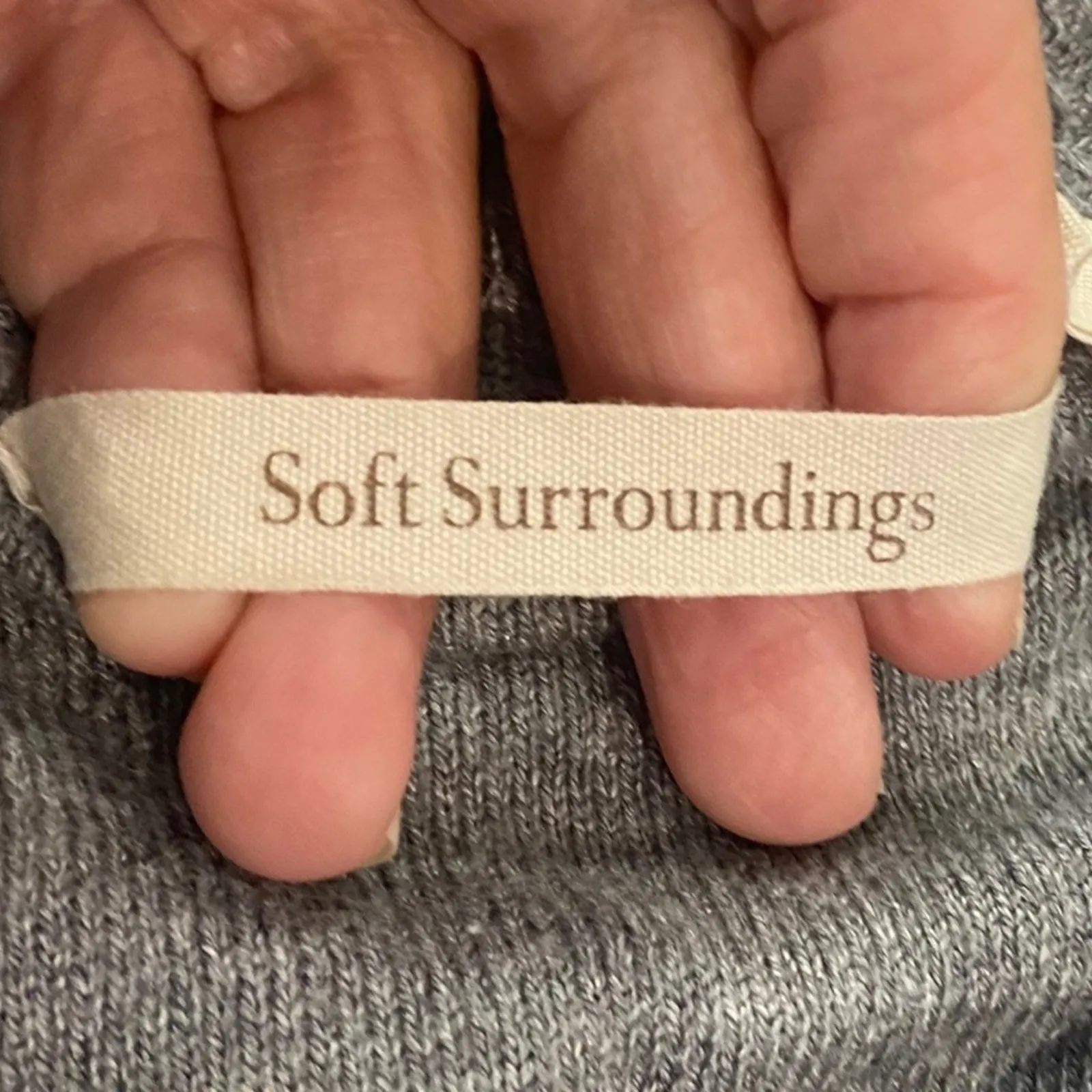 Soft Surroundings Gray open front cardigan sweater wrap Size extra large XL - Image 5