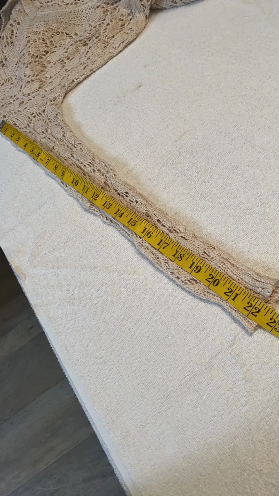 sweater high/low style open crochet style size small - Image 6