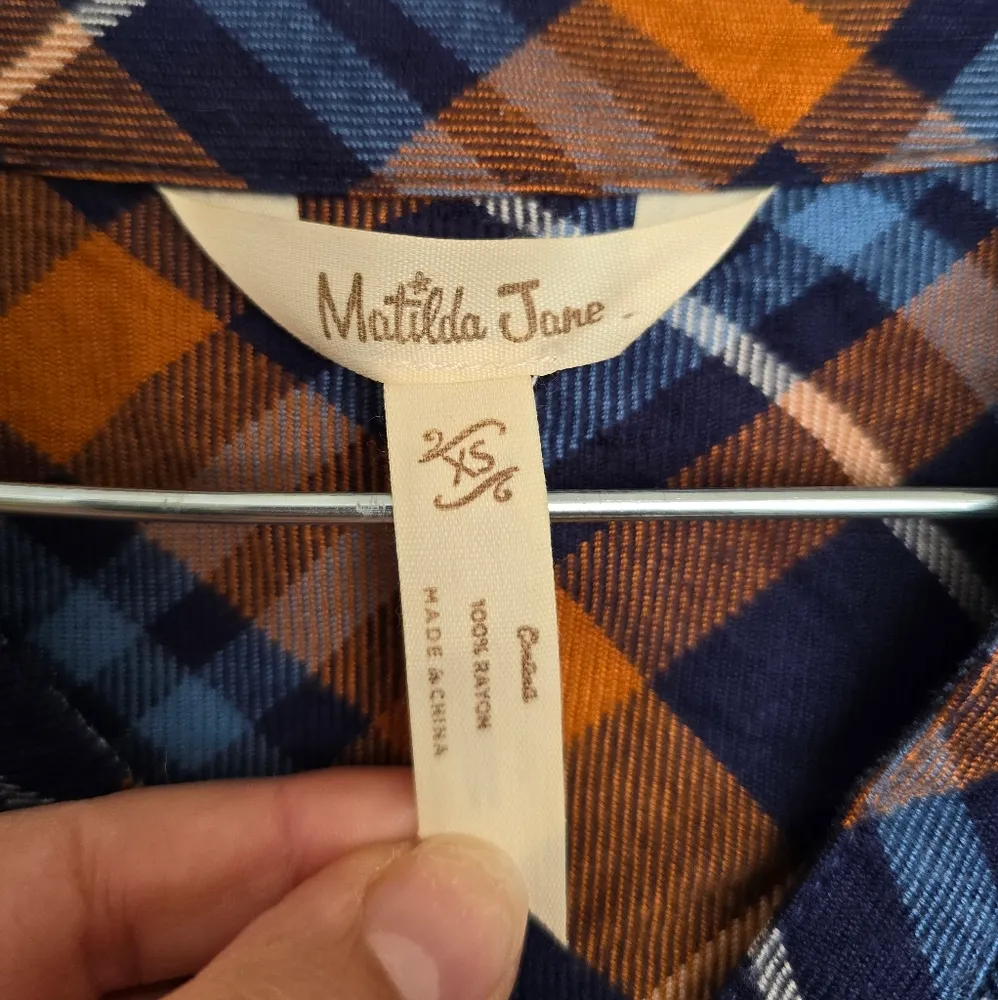 Matilda Jene Plaid Flannel Button Down Tunic - Image 2