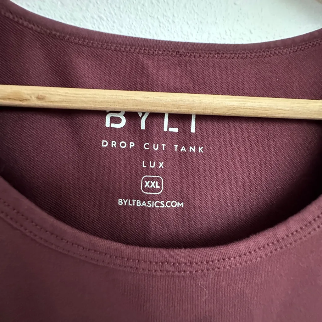 BYLT Basics Maroon Muscle Tee Purple Size XXL - Image 3