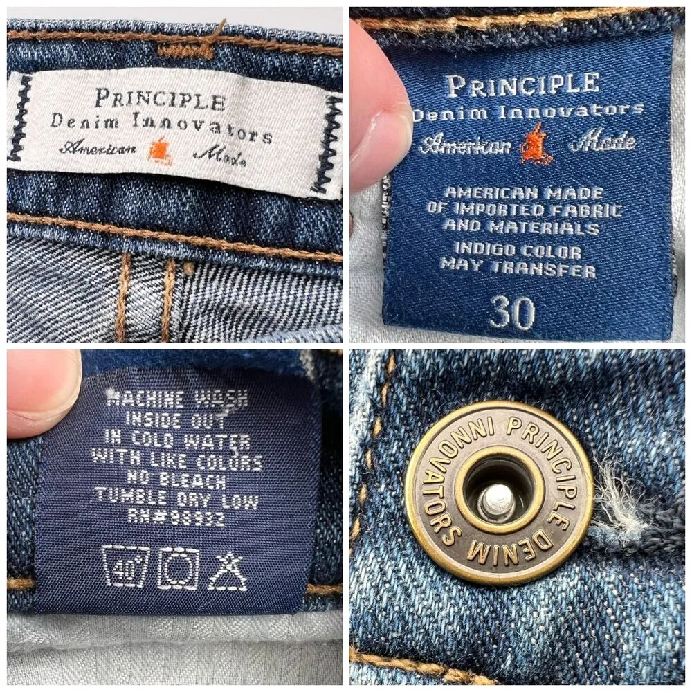 Anthropologie Principle Denim Innovators Straight Leg Jeans Size 30 - Image 4