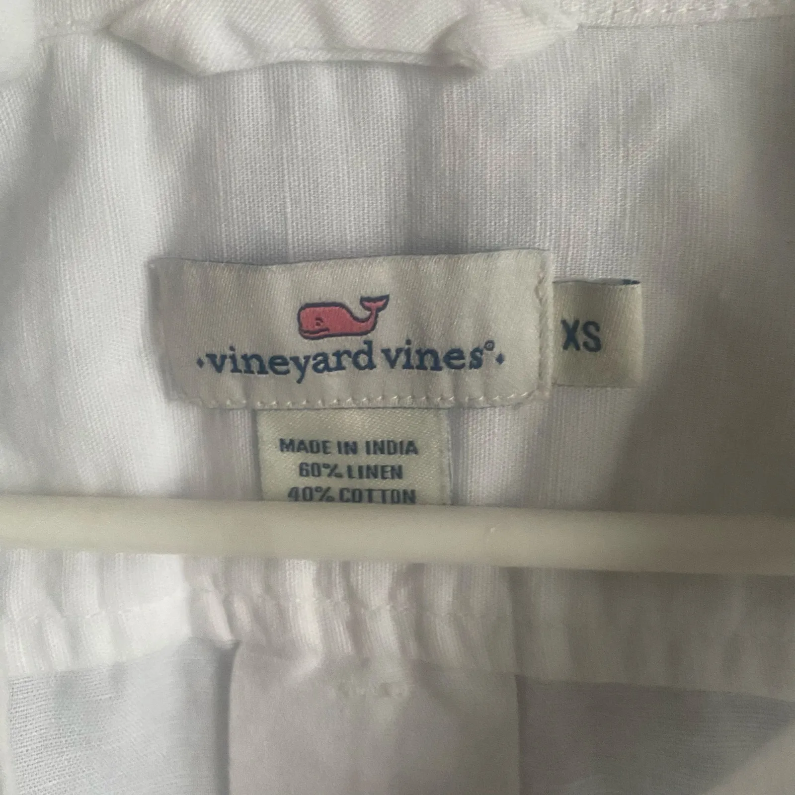 Vineyard Vines‎ Linen Cotton Ombré Blue Collared Tunic Top Blouse Size X-Small - Image 2