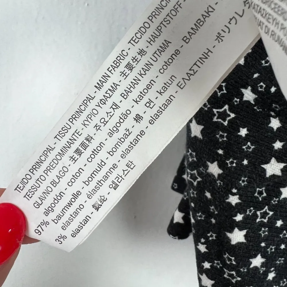 Zara Trafaluc High Rise Star Print Shorts Black Size Small S EUC L1491 - Image 15