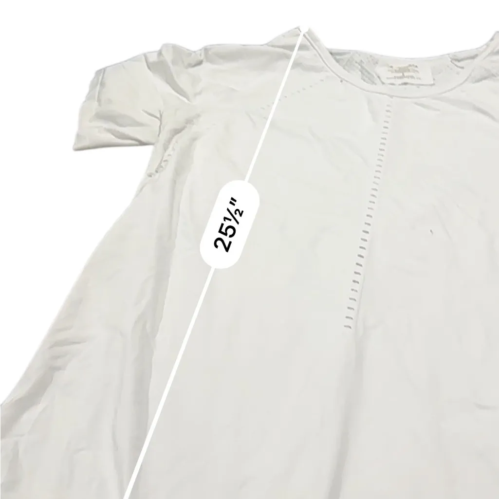 Athleta White FOOTHILL Seamless Short sleeve Nylon Top Size large - Image 6