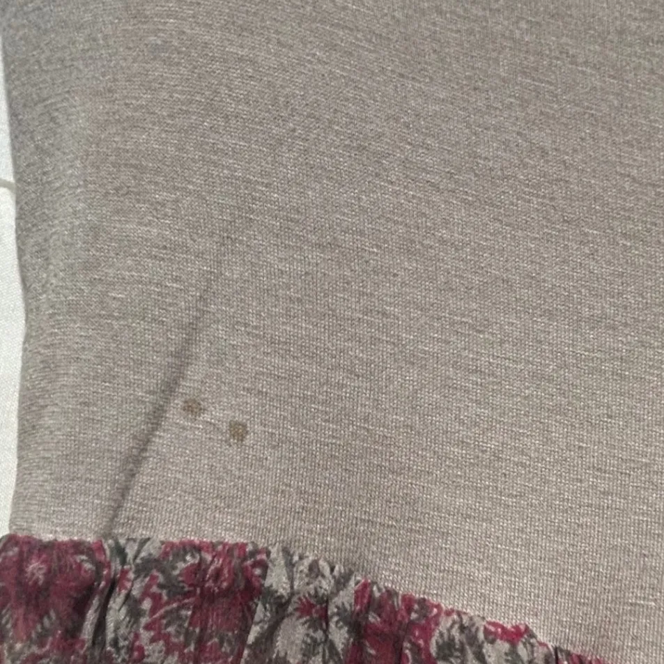 Florencia Italian‎ Boho Paisley Print Wide Leg Pants Sheer Bohemian Flowy Lounge Tan - Image 3