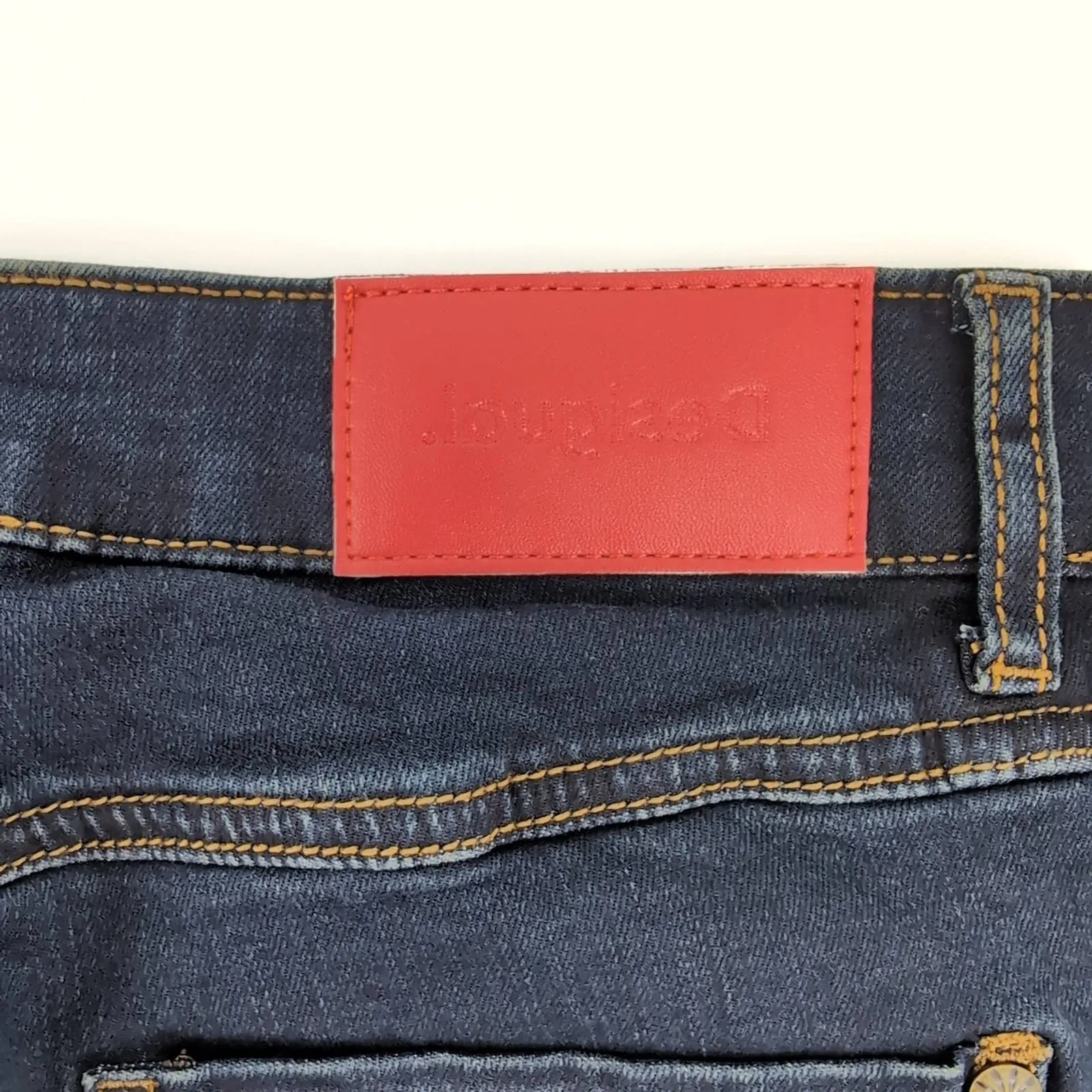 Desigual Womens Denim Check Tartan Slim Fit Jeans - US Size 6 / UK Size 12 - NEW - Image 12