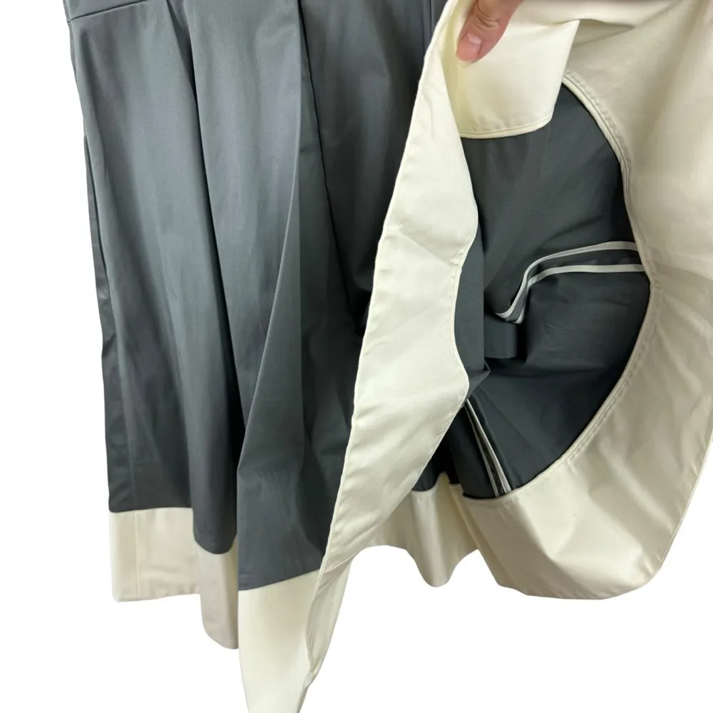 Kate Spade Adette Midi Dress Pleated Pippa Middleton Colorblock Cap Sleeve SZ 6 - Image 9