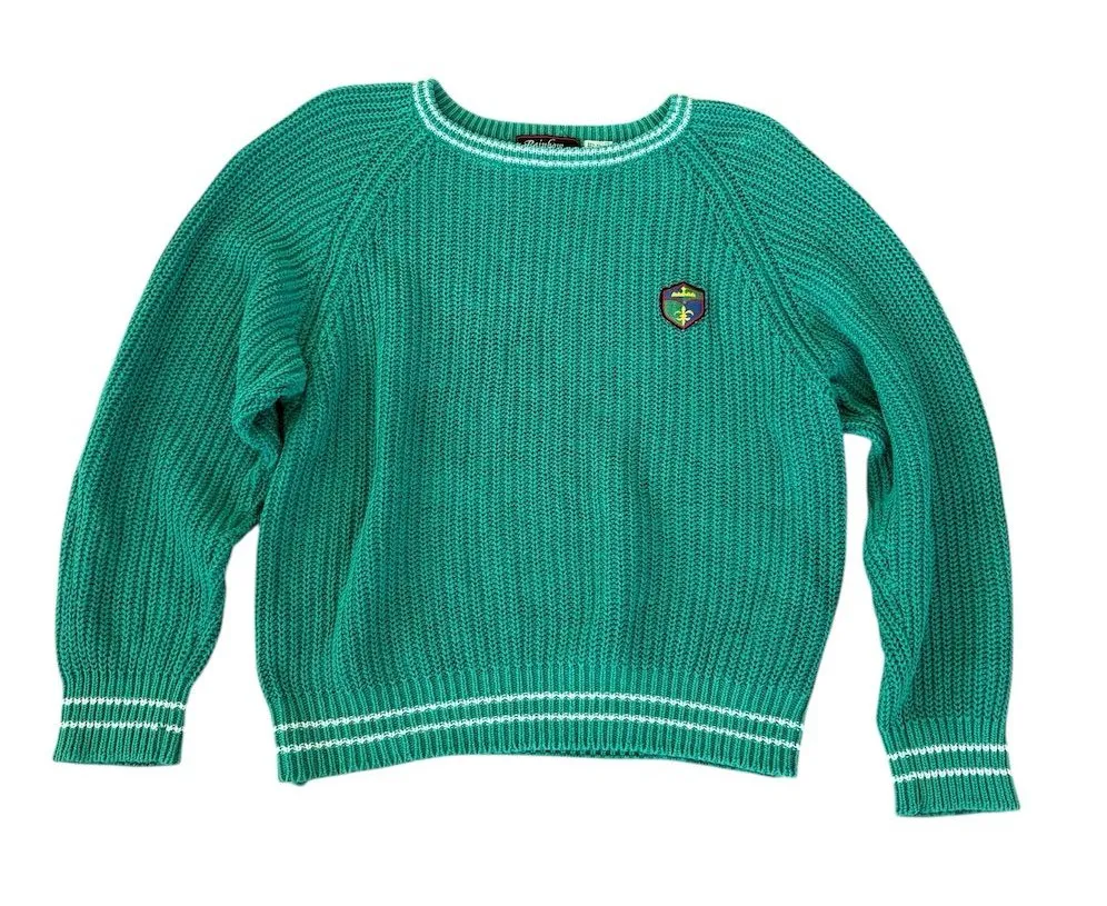 Rainbow Ridge Vintage Women's Vintage Green Knit Pullover Sweater Size L Size L - Image 1