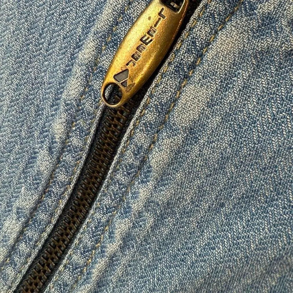 90s Vintage Denim Overall Dress - Image 3