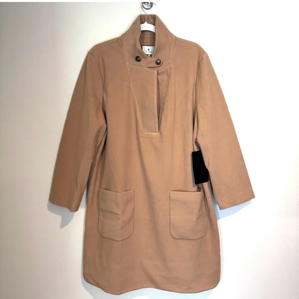 Tuckernuck Camel Emerson Coat Dress XXL Long Sleeve Mini Pockets $298 NWT - Image 6