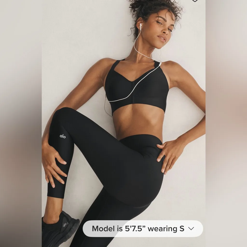 Alo Yoga NWT 7/8 High Waisted Airlift Leggings Black Color Size XS - Image 4