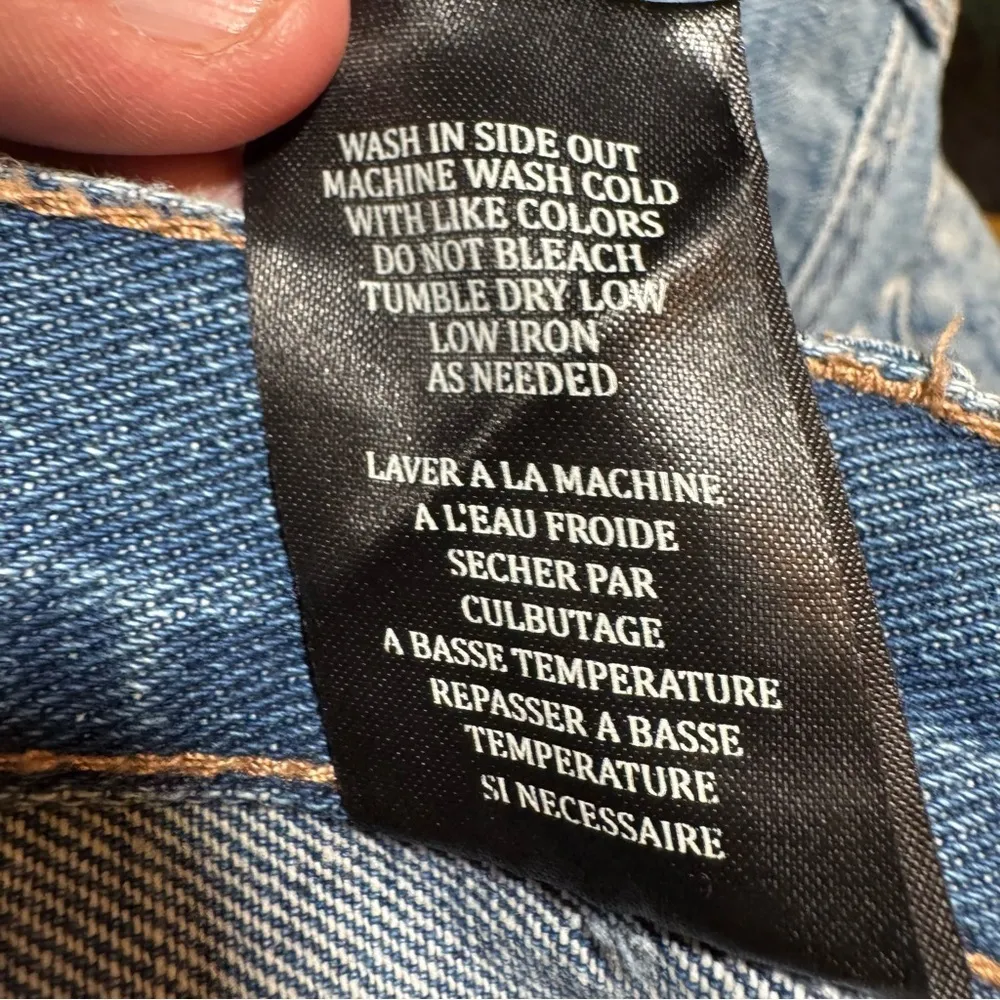 Blank NYC Womens Zip Front Blue Denim Distressed Denim Skirt Size 28 - Image 8