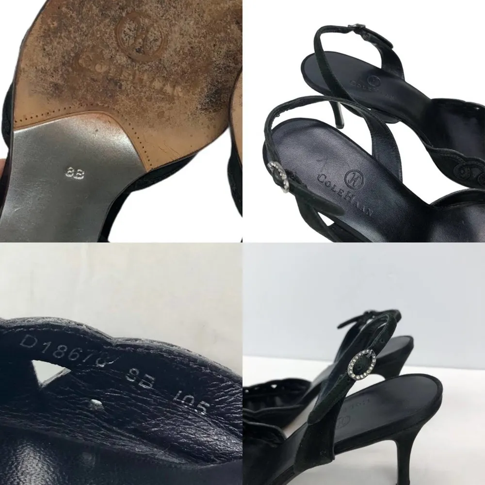 Cole Haan Black Suede Leather Sing Back Heels 8 - Image 15