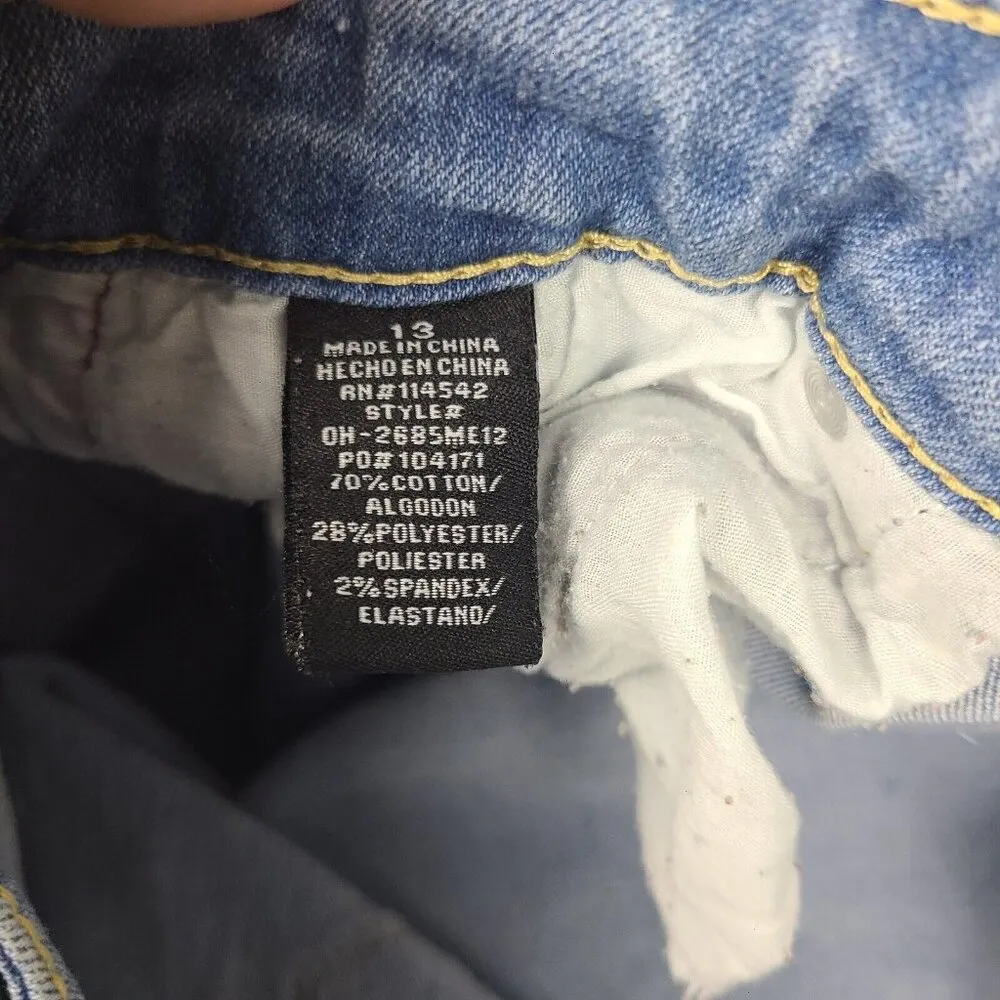 Dollhouse High Waist Skinny Jeans Size 13 W31 L27 Light Wash Denim, Striped Side - Image 8