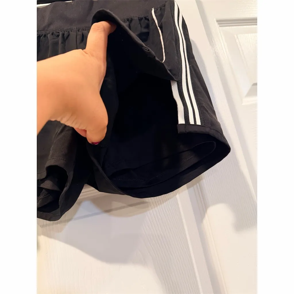 Avia Running Shorts Womens XS Black White Side Stripes Built-In Liner - Image 3