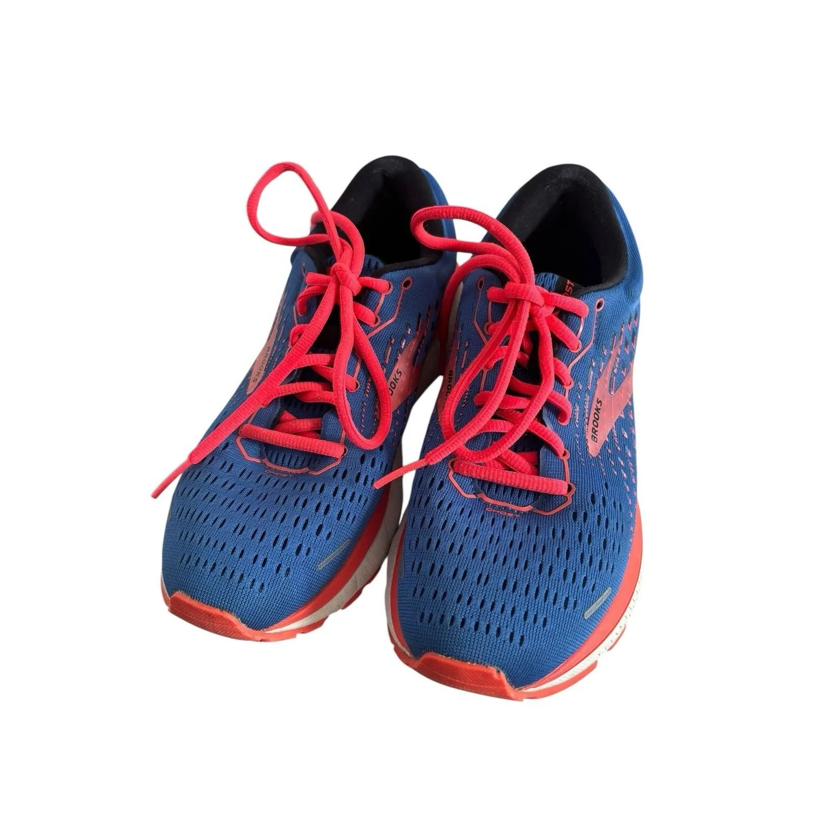 Brooks Ghost 13 Shoes Womens Athletic Blue Coral Gym Running Sneakers Size 7 - Image 4