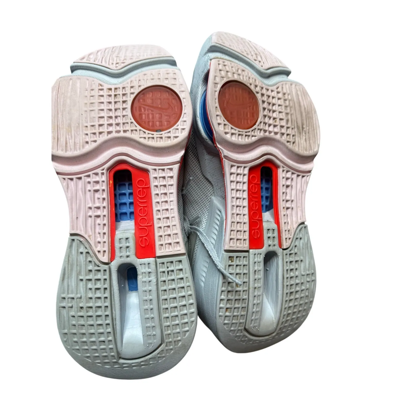 Nike Air Zoom SuperRep 3 Women’s 7.5 Pure Platinum Training Shoes Grey/Red - Image 7
