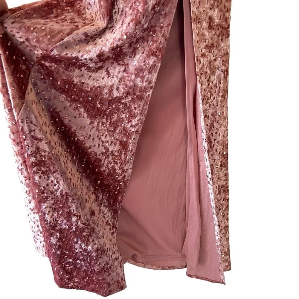 Lulu’s Simply Elegant Blush Pink Sequin Maxi Dress - Image 5