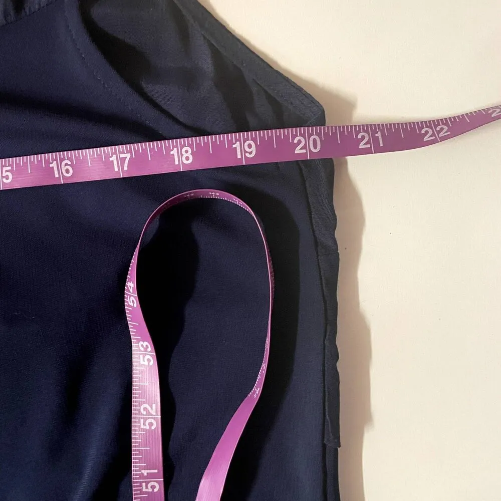 TopShop Maternity Dark Navy Blue Button-Down Shirt Dress Size 8 EUC - Image 6