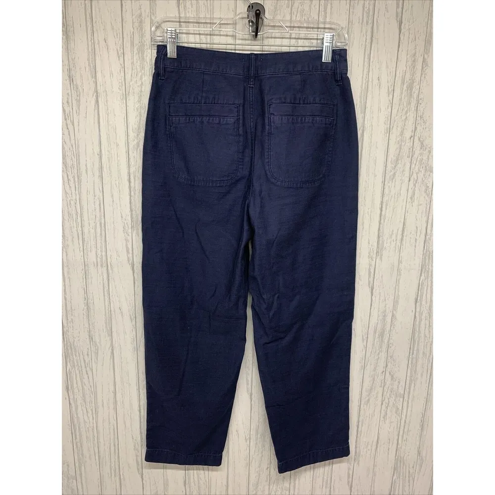 Womens Size 2P J.Crew Navy Blue Twill Straight Leg Pants NWT - Image 4