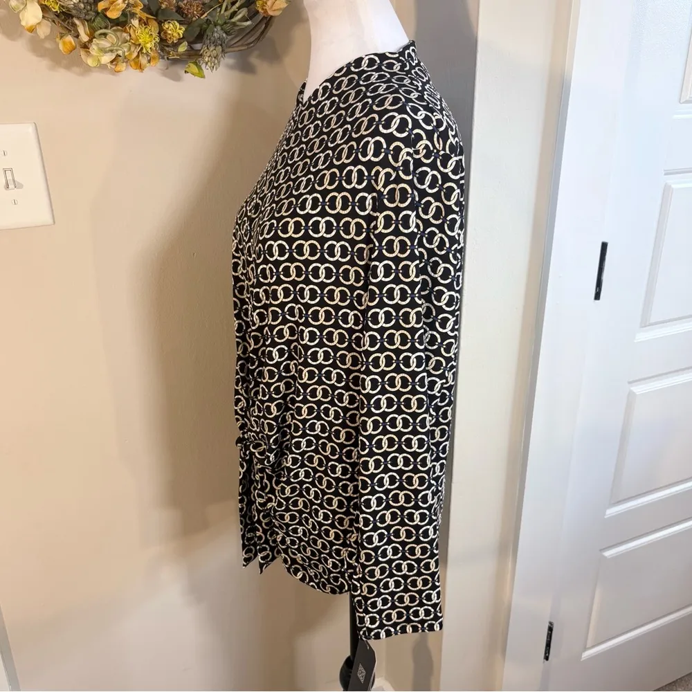 CLARA SUN WOO Textured Knit Center Front Tie Top - Image 8