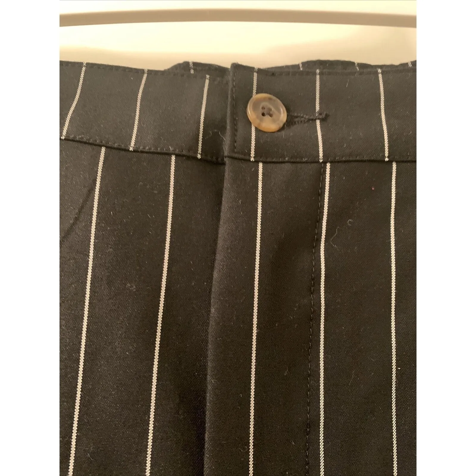FUTURE COLLECTIVE Women's Plus Size 16W/18W Pinstriped Pants KAHLANA BROWN Black - Image 5