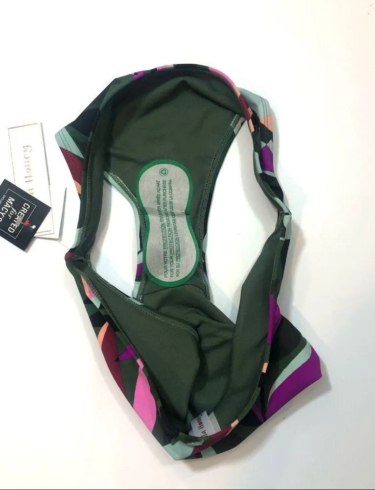 Hula Honey olive floral hipster bikini swim bottom - Image 6