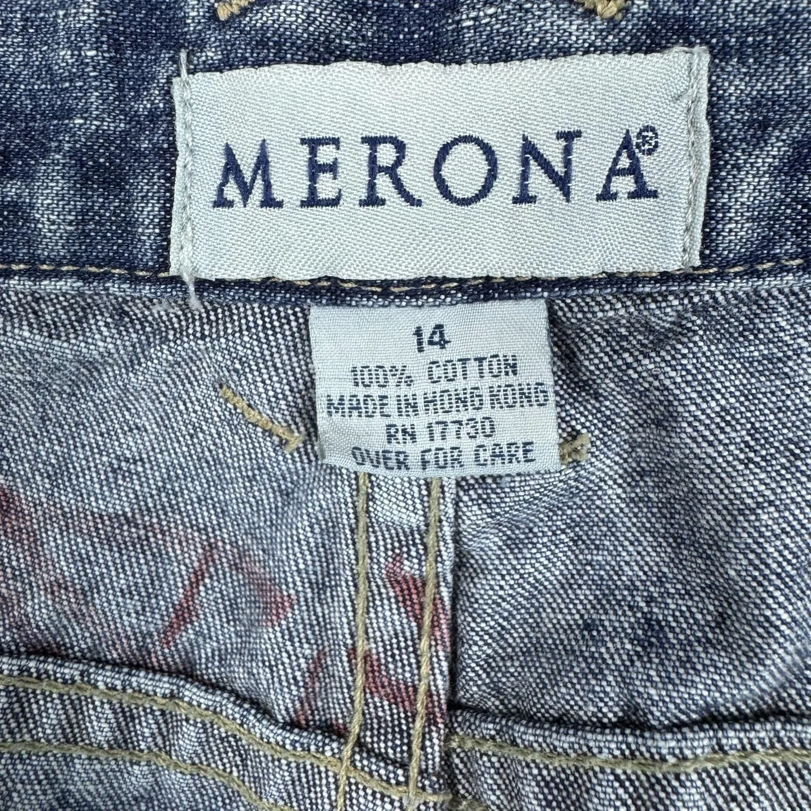 Vintage Merona Jeans Womens 12* Blue High Rise Tapered Leg Mom Back Cinch 90s - Image 11