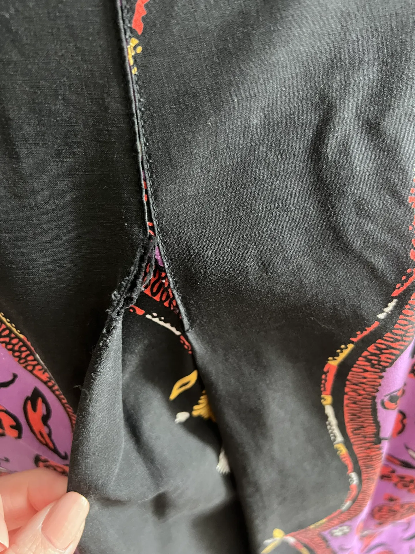 Vintage 1960’s Dixie Lou Frock Printed Button Down Shirt Tunic Size L - Image 6