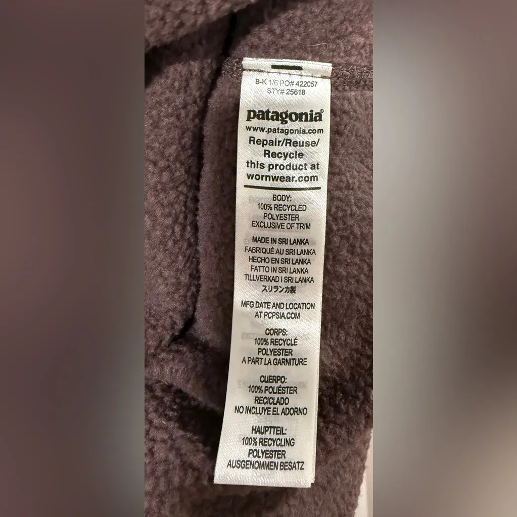 Patagonia Better Sweater 1/4 Zip Fleece Pullover Brown Women’s Medium - Image 6