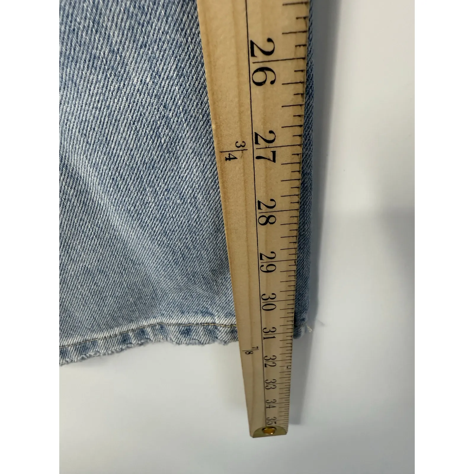 Banana Republic High Rise Rigid Wide Leg Jeans Light Wash Size 24 - Image 10