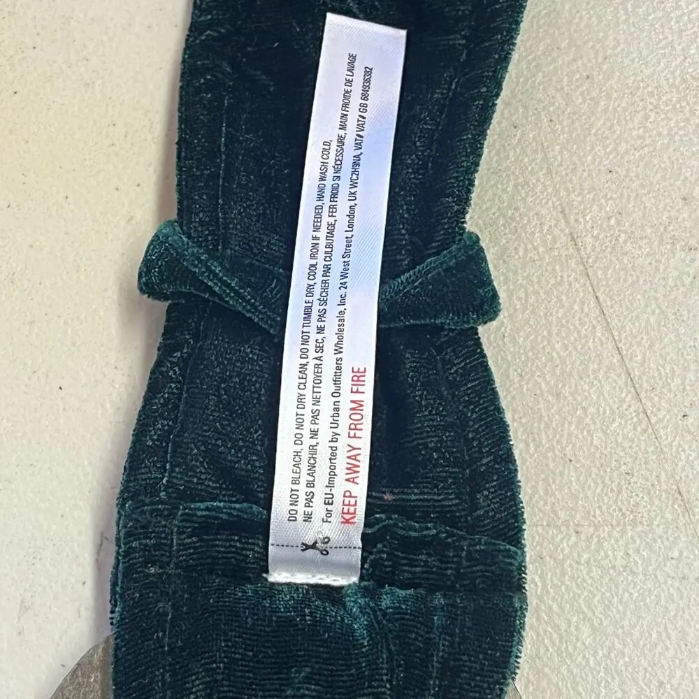 Dark Green Velvet Urban Outfitters Silver Belt - Image 6