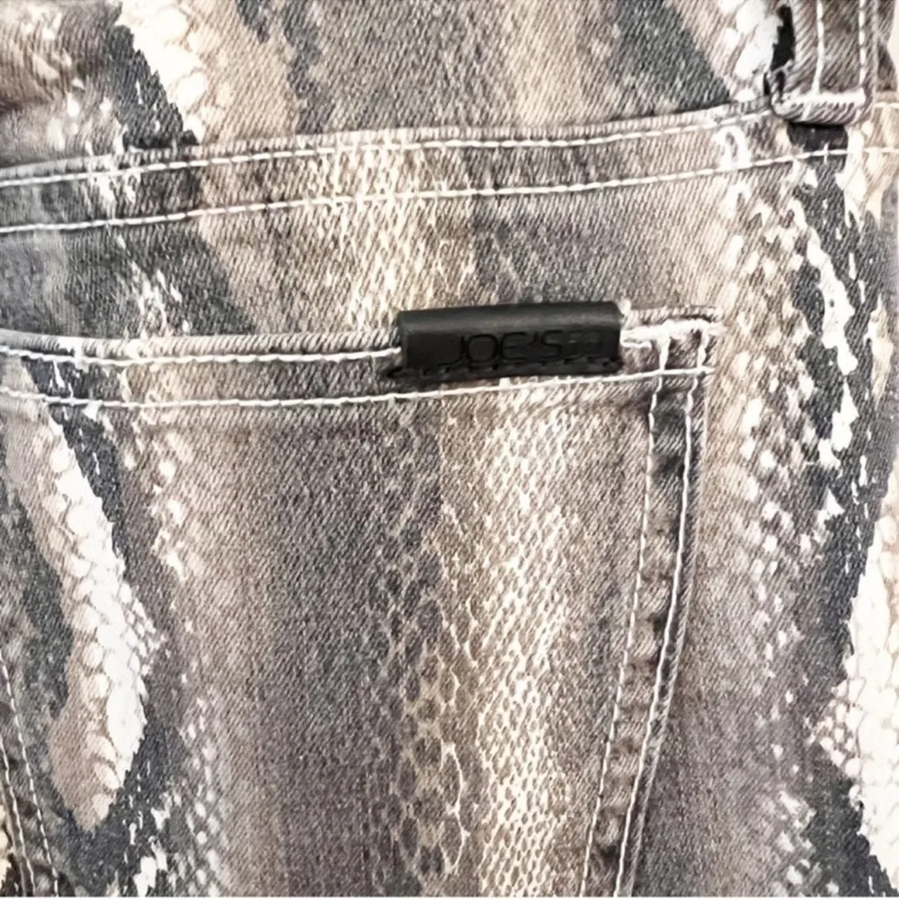 Joe’s Jeans NEW Gray Snakeskin Pattern Jeans Icon Mid Rise Skinny Ankle Size 25 - Image 8