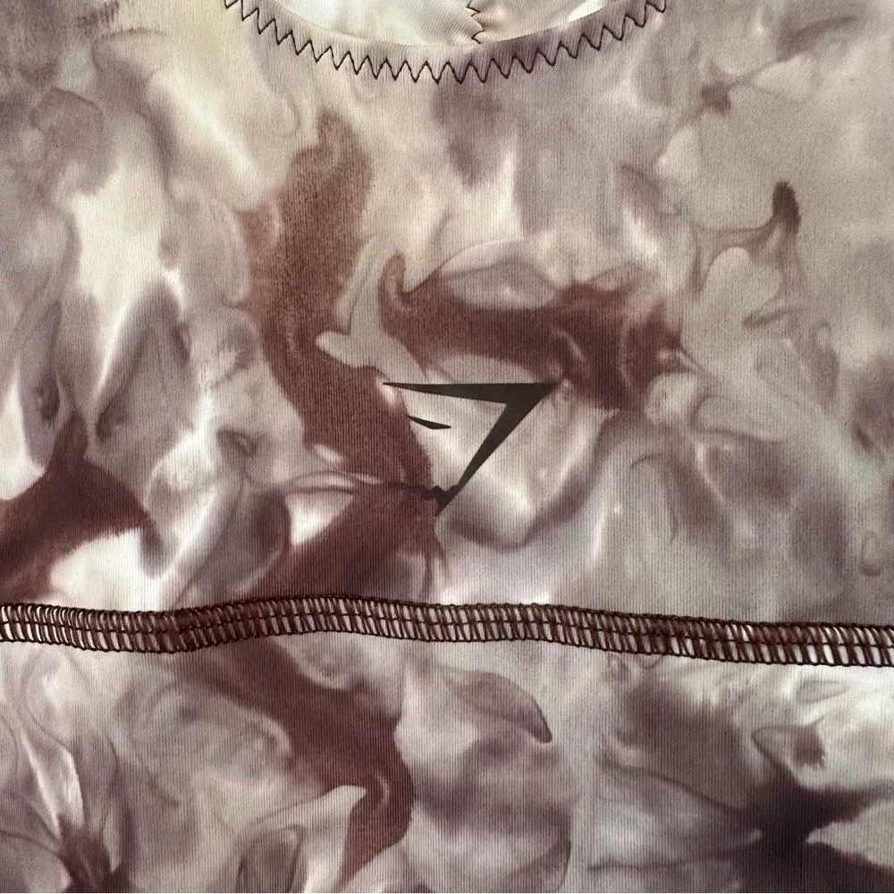 Gymshark Elevate All In One Bodysuit Romper Brown Tie Dye Women’s Large L Yoga - Image 9