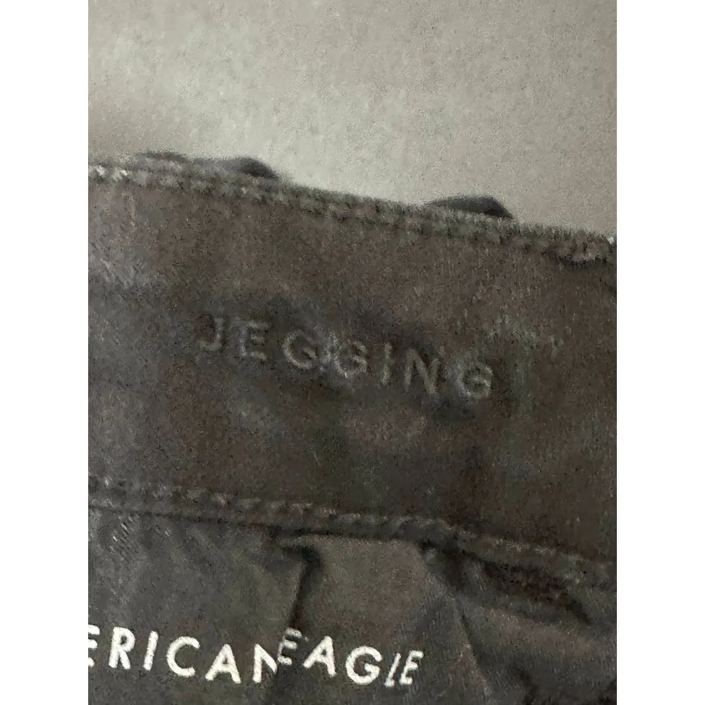 American Eagle AEO Jeans Women 4 SHORT Black Jeggings Zip Fly Cotton Blend Denim - Image 6