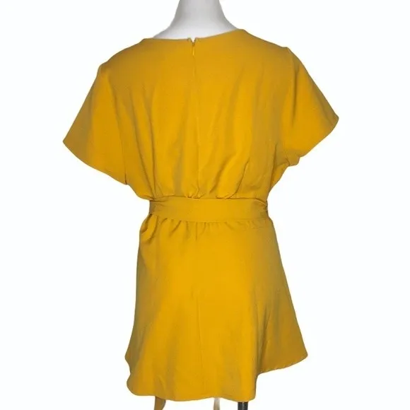 LANE BRYANT Lena Top Round Neckline Butterscotch Self Tie Belt Plus Size 16 - Image 3