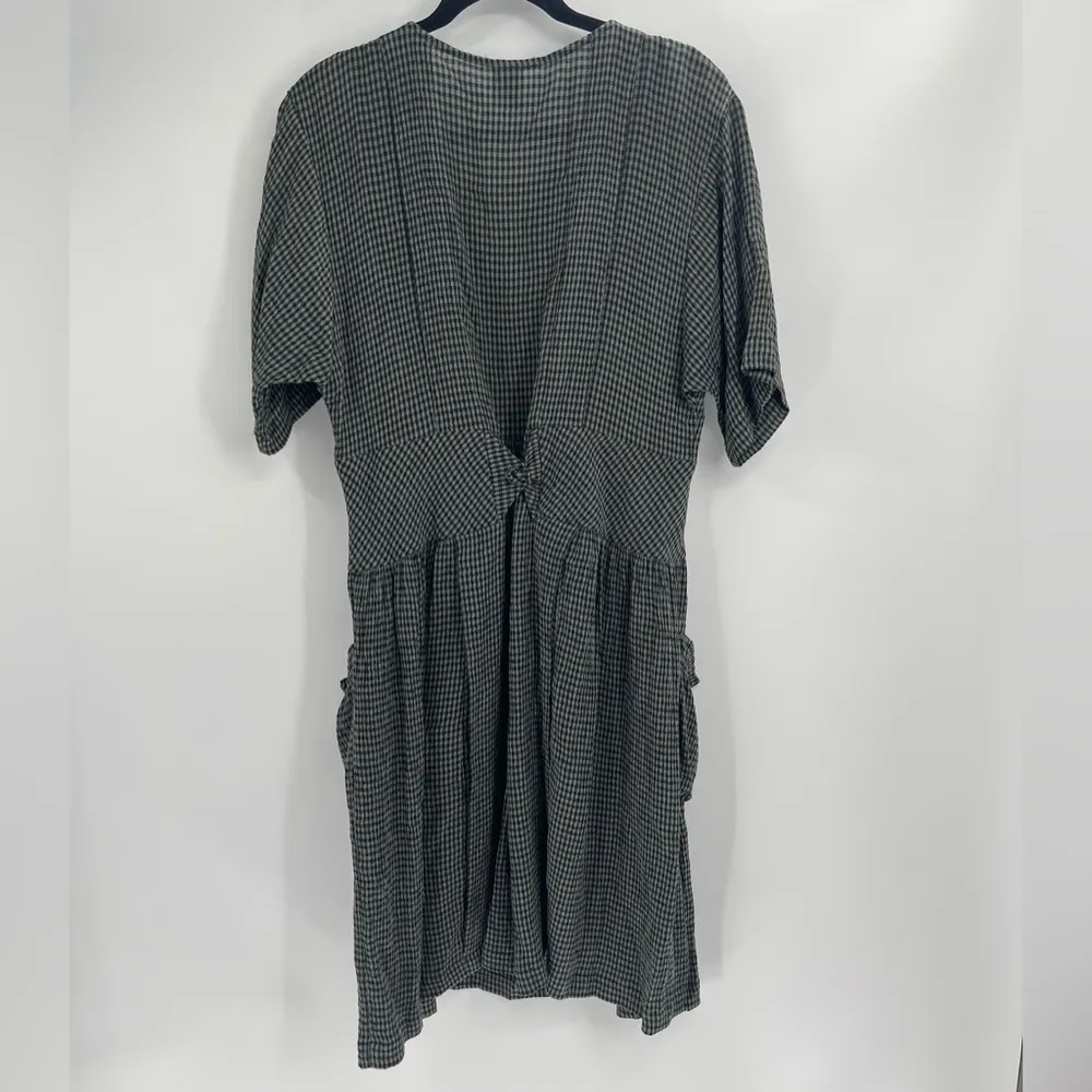 PATINA MILLINERY Los Angeles Vintage 80s Lag And Look Rayon Tercel Dress Size Xs - Image 7