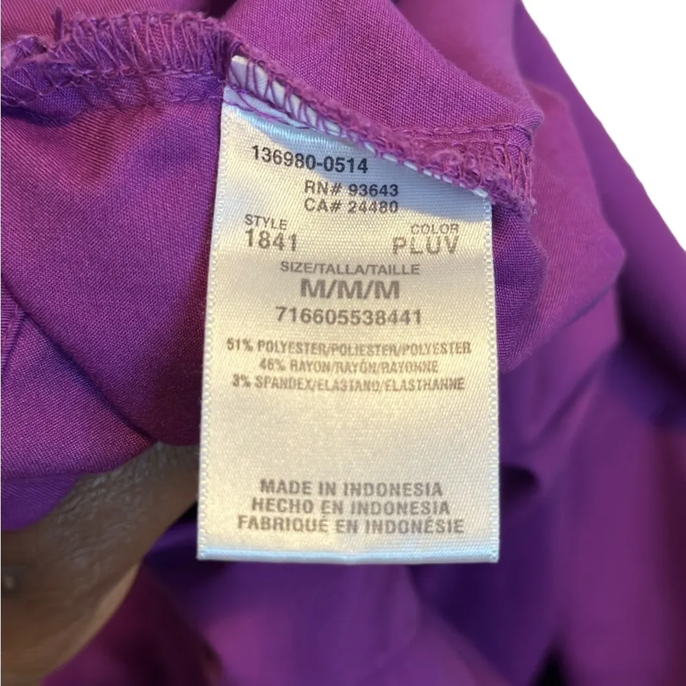 Purple Scrub Top women’s size M - Image 8