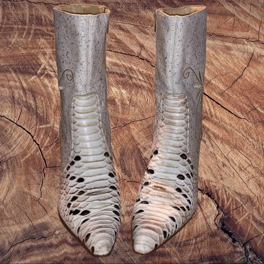 Canelo white designed cowgirl boots!! Tan Size undefined - Image 4