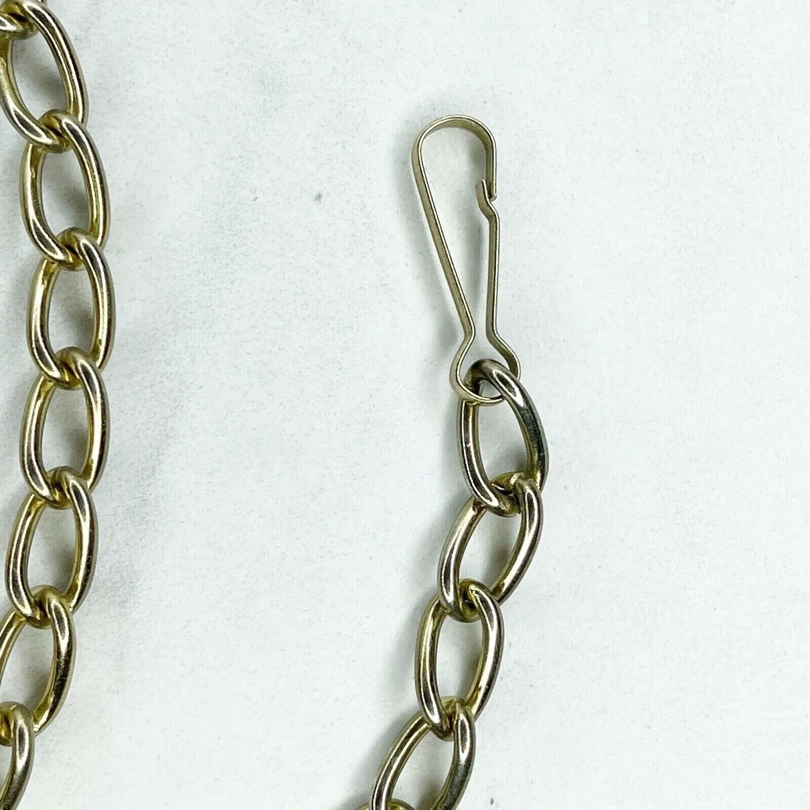 Gold Tone Chain Link Belt Wood Charm Y2K Festival XS/Small (XS/S) ✨ - Image 12