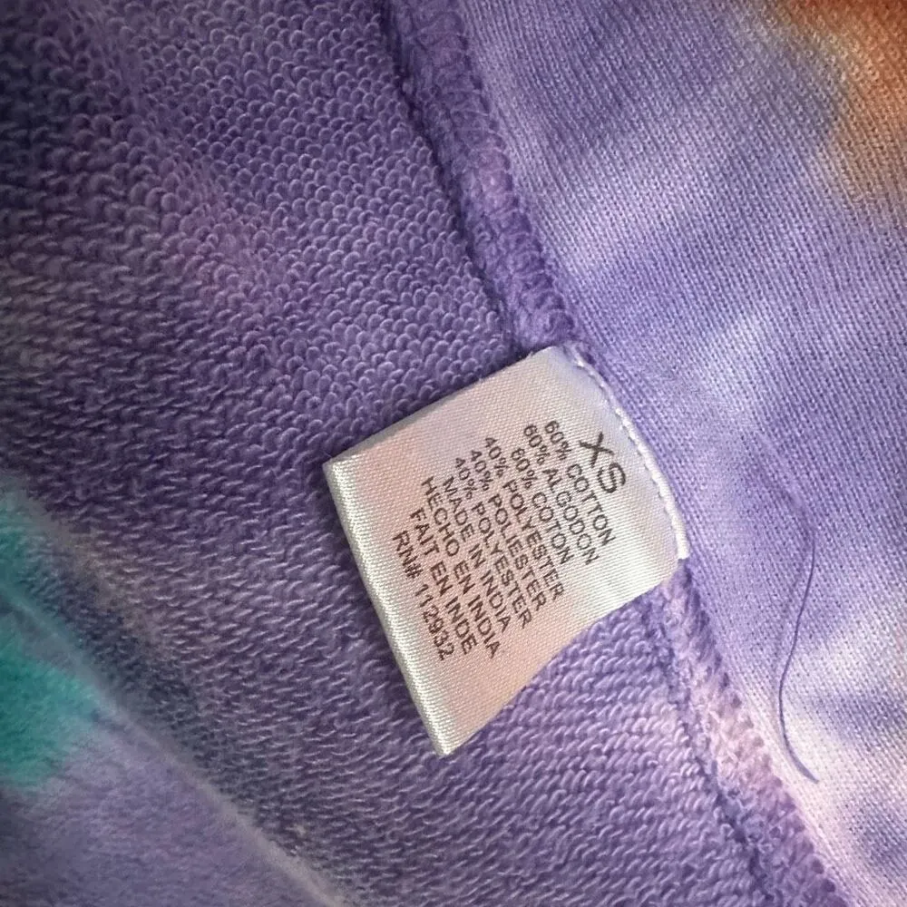 Dreamsicle Women’s Extra Small Tie Dye Cropped Sweatshirt Size XS - Image 4