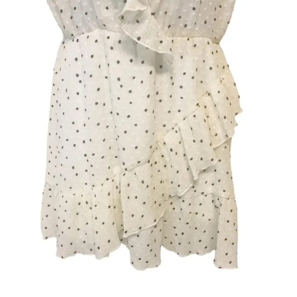 Zara polka‎ dot ruffle sheer mesh romper NWOT size S - Image 6