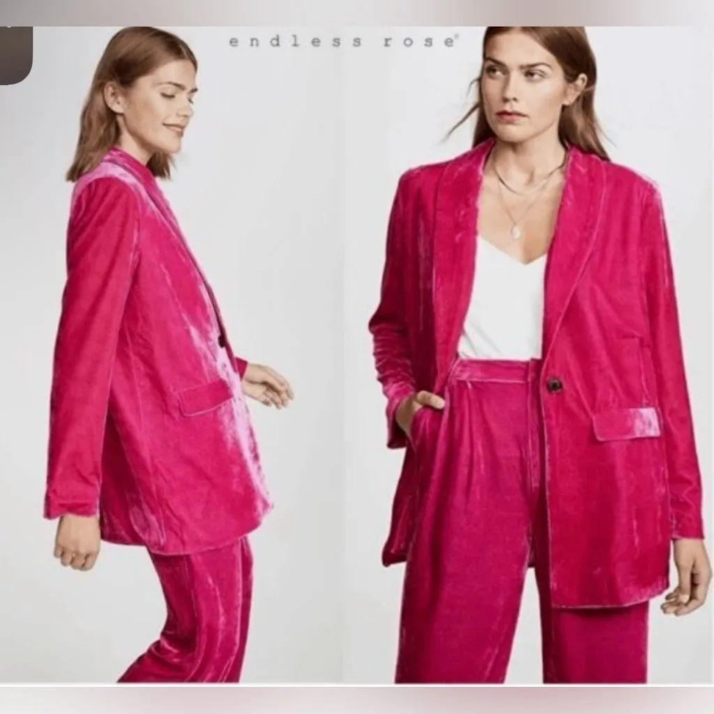 Anthropologie Endless Rose Bold Berry Blazer - Image 2