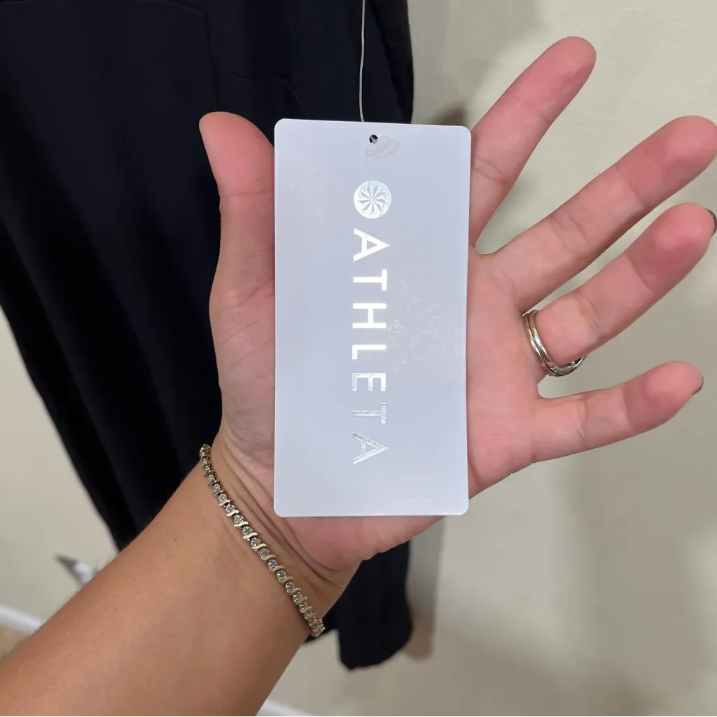 NWT Athleta Santorini Thera Dress size X small black black - Image 7