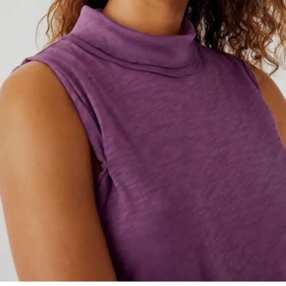 Free People We the Free Xena Cotton Turtleneck Tank. Size XSmall. New wi… - Image 2