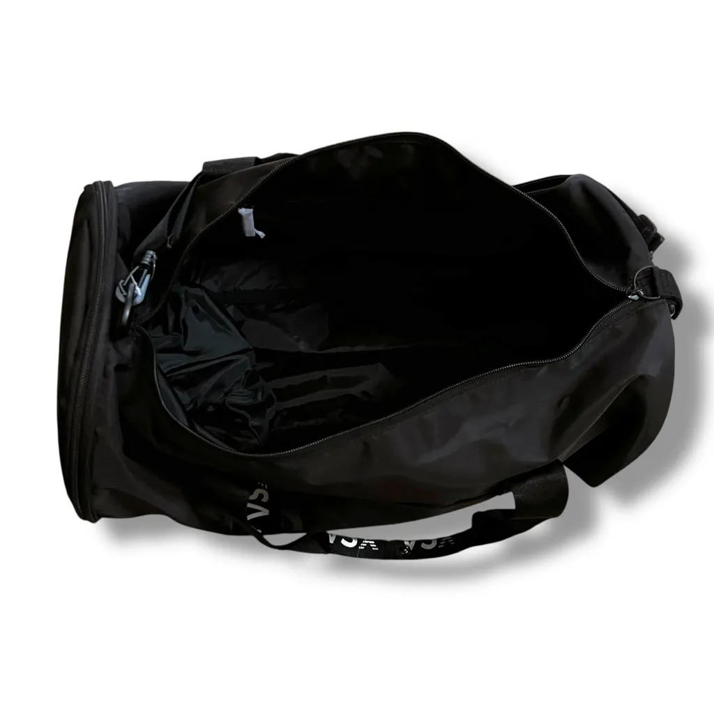 Victoria's Secret NWT Duffle Bag Black Logo Pockets Gym Beach Sports School VSX - Image 6