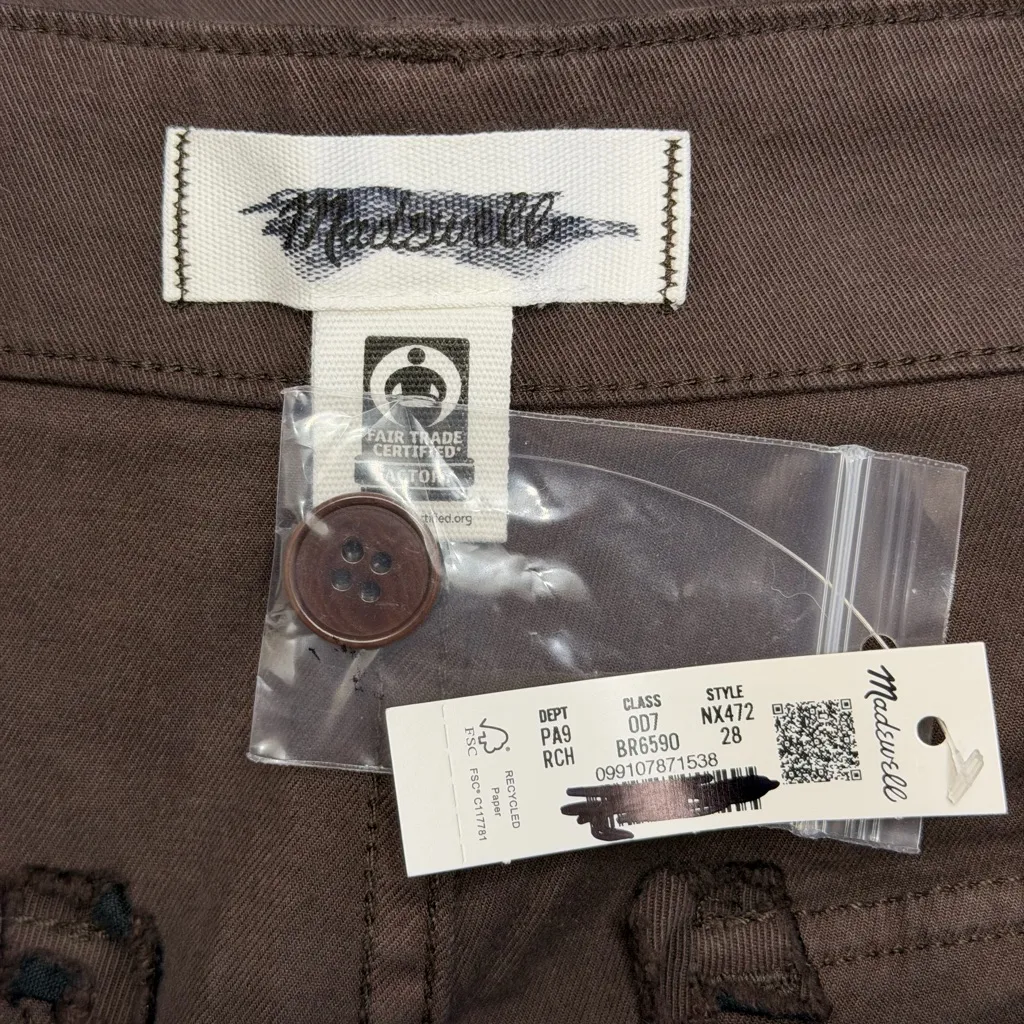 NWT Madewell Utility Straight-Leg Pants 28 - Image 9