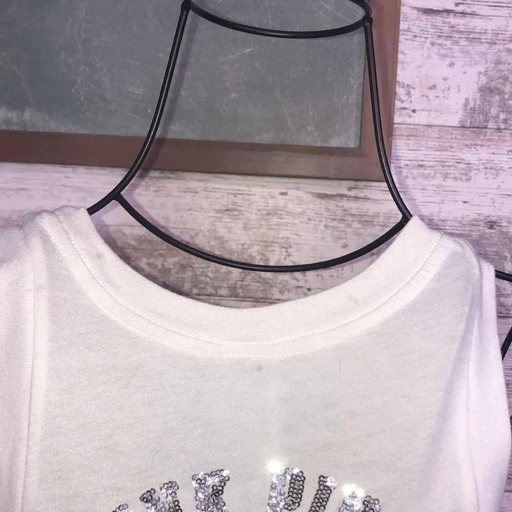 Pink Victoria’s Secret tropical tank top size medium bling tank top summer warm‌ - Image 3