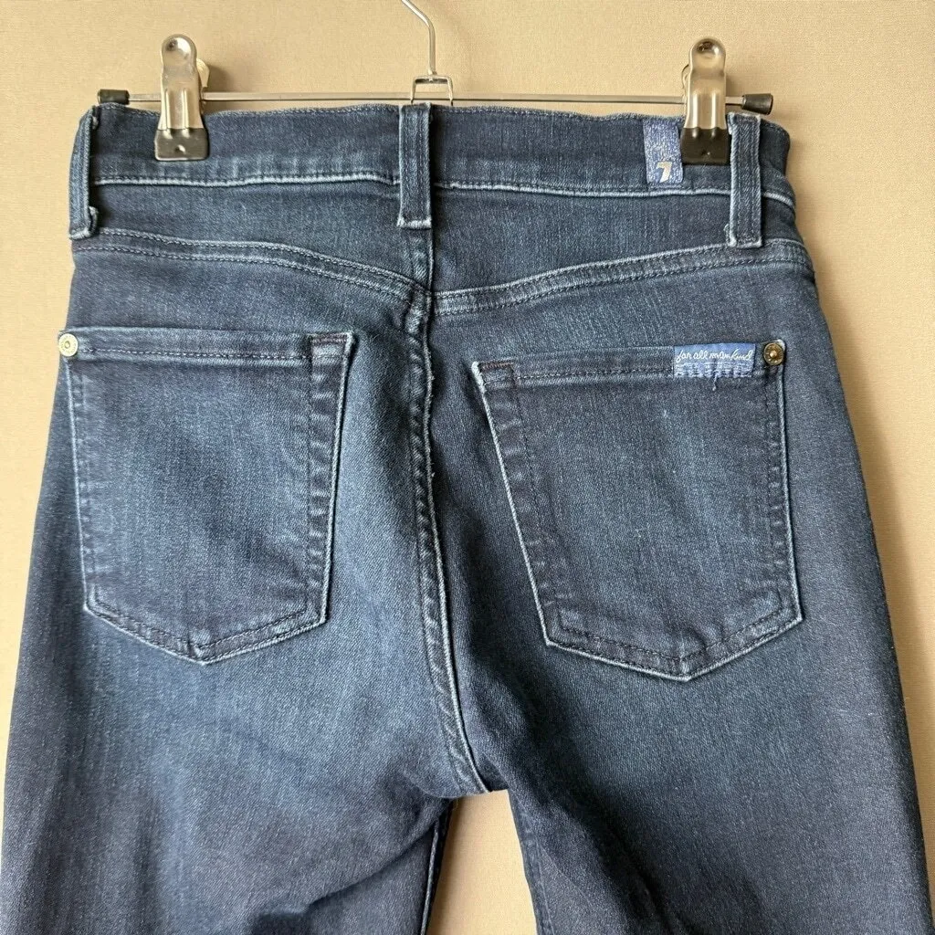 7 For All Mankind sz 23 blue jeans high waist‎ ankle jeans - Image 8