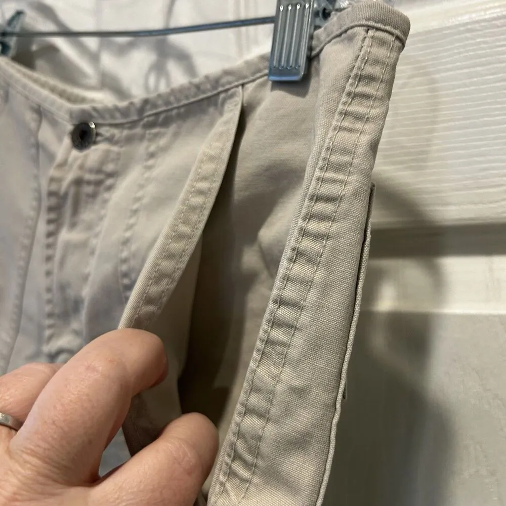 Vintage Silver 100% Cotton Khaki Shorts Size‎ 28 Made In Canada Y2k Tan - Image 4